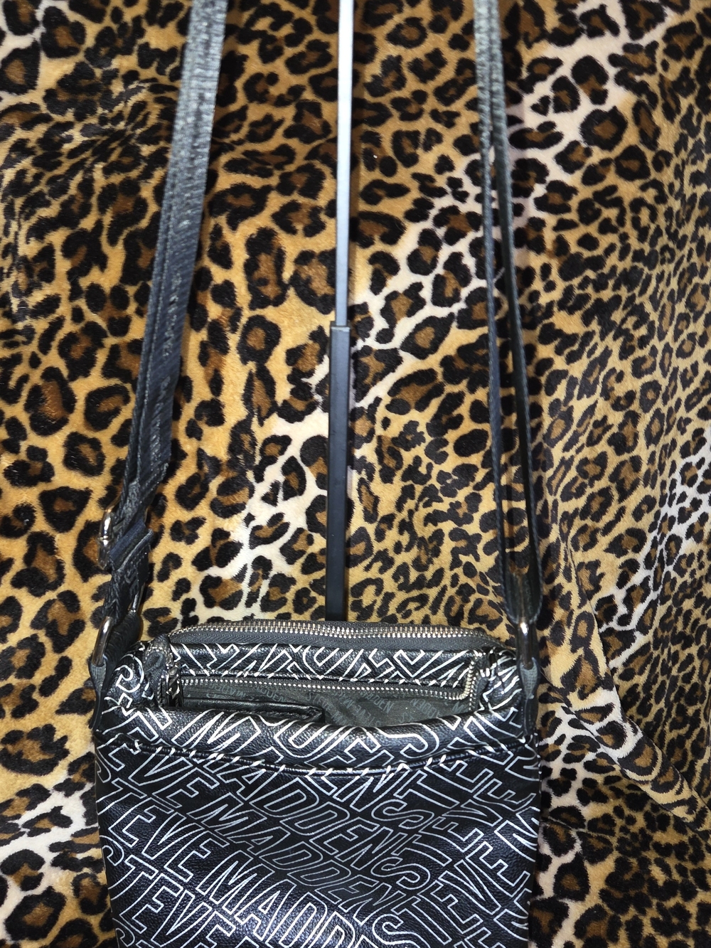Steve Madden Black Logo Crossbody Bag